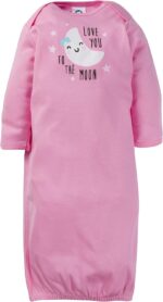 Gerber Baby Girls 4-Pack Sleeper Gown - Image 3