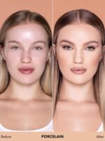 SHEGLAM Full Coverage Foundation Makeup Long Lasting Waterproof Matte Dewy Liquid Foundation - Porcelain - Image 4