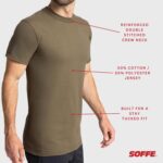 Soffe Mens 3 Pack - USA Poly/Cotton Military Tee, Tan, Medium - Image 3