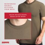 Soffe Mens 3 Pack - USA Poly/Cotton Military Tee, Tan, Medium - Image 4