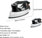 Dry Iron, No Steam No Holes, 9 Ft Cord, Non-Stick Soleplate, Overheat Safety Protection, Professional Electric Iron for Clothes & Industrial (Heavyweight （2.2kg)) - Image 10