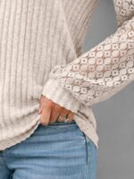 AUTOMET Women Long Sleeve Shirts Fall Lace Tops 2025 Fashion V Neck Sweaters Dressy Casual Winter Tunic Blouse Trendy Outfit - Image 6