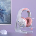 Gtheos Wireless Gaming Headset for ps5, ps4, Elden Ring, PC, Mac, Switch, Bluetooth 5.3 Gaming Headphones with Noise Canceling Microphone, 45H Battery, RGB Light, Pink - Image 10