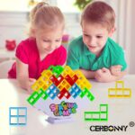 CERBONNY 48Pcs Tetra Tower Stacking Blocks Game, Board Games for Families, Parties, Travel and Team Building, Suitable for 1-4 Players Kids & Adults Toys - Image 3
