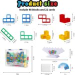 CERBONNY 48Pcs Tetra Tower Stacking Blocks Game, Board Games for Families, Parties, Travel and Team Building, Suitable for 1-4 Players Kids & Adults Toys - Image 5