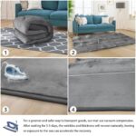 Baby Play Mat for Floor Tummy Time Nursery Rug Muscle Mat Area Rug Playroom Tatami 50 * 50" Memory Foam 1.3" Thick Crawling For Babies,Toddlers, Infants, Kids,Floor Mat(Grey) - Image 6