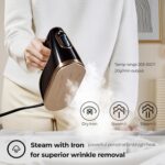 YIKA Clothes Steamer & Iron 2-in-1, Handheld Clothing Fabric Wrinkle Removal, 300ml Water Tank, Large Alloy Soleplate, Lightweight Small Garment Steamer for Home or Travel - Image 5