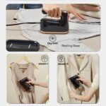 YIKA Clothes Steamer & Iron 2-in-1, Handheld Clothing Fabric Wrinkle Removal, 300ml Water Tank, Large Alloy Soleplate, Lightweight Small Garment Steamer for Home or Travel - Image 6