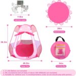 Pop Up Princess Tent with Colorful Star Lights for 1 2 3 Year Old Birthday Gift, 12-18 Months Baby Girl Toys, Foldable Ball Pit with Carrying Bag, Indoor&Outdoor Play Tent for Kids - Image 4
