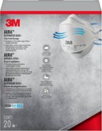3M Aura Particulate N95 Respirator 9205+, Flat Fold Lightweight Design, Non-Valved, 20 Count (Pack of 1) - Image 3