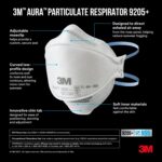 3M Aura Particulate N95 Respirator 9205+, Flat Fold Lightweight Design, Non-Valved, 20 Count (Pack of 1) - Image 4