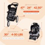 Baby Trend Expedition® Jogger Travel System with EZ Flex-Loc® Infant Car Seat, Millenium White - Image 3