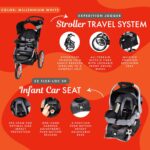 Baby Trend Expedition® Jogger Travel System with EZ Flex-Loc® Infant Car Seat, Millenium White - Image 4