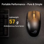 ASUS ROG Strix Impact III Wireless Gaming Mouse, 57 G Lightweight, 36K DPI Sensor, Bluetooth & 2,4GHz RF, ROG SpeedNova, Up to 618hrs Battery Life, Replaceable Switches, ROG Omni Receiver, Black - Image 3