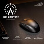 ASUS ROG Strix Impact III Wireless Gaming Mouse, 57 G Lightweight, 36K DPI Sensor, Bluetooth & 2,4GHz RF, ROG SpeedNova, Up to 618hrs Battery Life, Replaceable Switches, ROG Omni Receiver, Black - Image 5