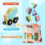 Toys for Toddlers, 11 Magnetic Wooden Animals Train Set, Montessori Toys for Toddlers, Preschool Learning Activities for Kids, Birthday Gifts for Boys, Girls - Image 6
