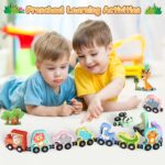 Toys for Toddlers, 11 Magnetic Wooden Animals Train Set, Montessori Toys for Toddlers, Preschool Learning Activities for Kids, Birthday Gifts for Boys, Girls - Image 7