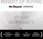 WallBeyond Asymmetrical Mirror, Irregular Wall Mirror, Wall Mirrors Decorative for Bedroom Living Room Entryway Hall, Wood Mirror for mid Century Modern Decor 30" H x 19" W - Image 9