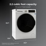 Kenmore 2641202 2.2 cu. ft. Compact Front Load Washer with Wrinkle Relaxing Steam Treatment-Reduce Laundry Time with Accela & Express Wash-LED-Energy Star Certified, White - Image 3