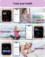 Smart Watch for Women Android & iPhone, Alexa Built-in, 1.8" Touch Screen Fitness Tracker with Answer/Make Calls, IP68 Waterproof Heart Rate/Sleep/SpO2 Monitor, Pedometer, 100+ Sport Modes - Image 5