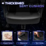 Office Gaming Chair High Back Leather Computer Chairs Ergonomic Height Adjustable Racing Game Desk Chair Executive Conference Task Chair (Black) - Image 7