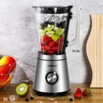 Blender,Blenders for Kitchen,Glass Blender for Shakes and Smoothies,crush ice,51 oz Glass Jar,Simple Speed Dial,6 Stainless Steel Blades, Ice Crusher with Speed Control, Silver. - Image 5