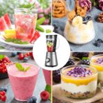 Blender,Blenders for Kitchen,Glass Blender for Shakes and Smoothies,crush ice,51 oz Glass Jar,Simple Speed Dial,6 Stainless Steel Blades, Ice Crusher with Speed Control, Silver. - Image 6