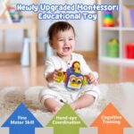 Montessori Toys for 1 Year Old,Sensory Toys for Toddlers 1-3,Baby Travel Activities Busy Board Cube,Fine Motor Skills Educational Toys,Birthday Gift for Kids Aged 6, 9, 10, 12, 18 Months - Image 3
