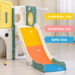 8 in 1 Toddler Slide Set, Kids Slide for Toddlers, Toddler Climber Slide PlaySet with Basketball Hoop,Outdoor Indoor Playground for Toddlers Upgraded - Image 6