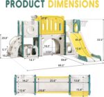 8 in 1 Toddler Slide Set, Kids Slide for Toddlers, Toddler Climber Slide PlaySet with Basketball Hoop,Outdoor Indoor Playground for Toddlers Upgraded - Image 7