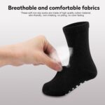 6 Pack Baby Socks and Toddler Socks,Soft Cotton Crew Socks with Non-Slip Grips for Infants,Boys and Girls,2-4T,(Black/White/Gray) - Image 5