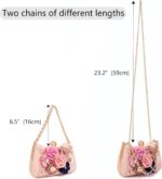 Milisente Clutch Purses For Women Unique Floral Pearl Evening Bag With Crystal Top Handle For Formal Wedding Dressy - Image 4