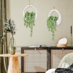 Der Rose 2 Packs Fake Hanging Plants Succulents with Strings Artificial Plants Indoor Outdoor for Boho Wall Decor - Image 7