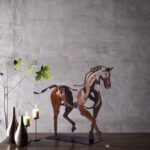 Handmade Horse Statue - Unique Rustic Decor for Office & Home - Hand-Painted Metal Sculpture - Perfect Handicraft Gift for Horse Lovers (Brown) - Image 5
