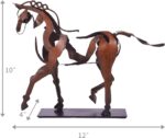 Handmade Horse Statue - Unique Rustic Decor for Office & Home - Hand-Painted Metal Sculpture - Perfect Handicraft Gift for Horse Lovers (Brown) - Image 7