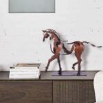 Handmade Horse Statue - Unique Rustic Decor for Office & Home - Hand-Painted Metal Sculpture - Perfect Handicraft Gift for Horse Lovers (Brown) - Image 9