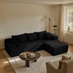 Black Cloud Couch Sectional Sofa in Box with L-Shape Chaise,Modern Modular Couches Upholstered with Deep Seat for Living Room,No Assembly Required - Image 6