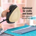 CHI Mini Steam Iron for Clothes, Sewing, Crafting and Travel with Titanium Infused Ceramic Soleplate, 1000 Watts, XL 10’ Cord, 3-Way Auto Shutoff, Portable, Vacation Essentials, Black (13120) - Image 7