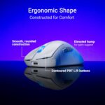 ASUS ROG Keris II Ace Wireless Gaming Mouse – Right-Handed Ergonomic, 54g, Tri-Mode Connectivity, 42K DPI, up to 107Hr Battery, PC/Mac Support - White - Image 3