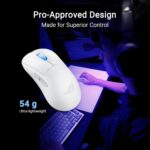ASUS ROG Keris II Ace Wireless Gaming Mouse – Right-Handed Ergonomic, 54g, Tri-Mode Connectivity, 42K DPI, up to 107Hr Battery, PC/Mac Support - White - Image 4