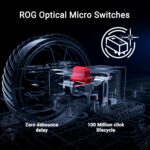 ASUS ROG Keris II Ace Wireless Gaming Mouse – Right-Handed Ergonomic, 54g, Tri-Mode Connectivity, 42K DPI, up to 107Hr Battery, PC/Mac Support - White - Image 7