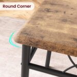 CABIHOME Dining Table Set for 4, Kitchen Table Set with 4 Chairs, Rectangular Dining Table Set for 4, Kitchen Table Set for Apartment, Small Space, Dining Room, Retro Brown - Image 4