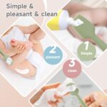 Baby Diaper Cream Spatula Applicator 3 Pack Butt Paste Spatula Soft Silicone,Diaper Rash Cream Applicator, Baby Essentials Must Haves Newborn Stuff (Red Green Grey) - Image 4