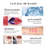 3 PCS Peel Off Lip Stain Set,Pink Peel Off Lip Liner Lip Tint Set,Long-Lasting Matte Peel Off Lip Gloss,Waterproof Non-stick Cup Peel Off Lipstick - Image 8