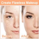 2Pcs Mushroom Head Air Cushion CC Cream, Long Lasting Oil Control BB Cream for All Skin Types, Moisturizing Foundation Face Makeup Set with Foundation Brush （#Natural） - Image 4