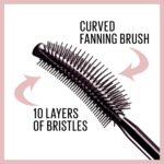 Maybelline Lash Sensational Waterproof Mascara, Lengthening and Volumizing for a Full Fan Effect, Brownish Black, 1 Count - Image 5