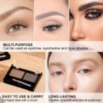 Kaely 2 Color Eyebrow Powder Makeup Kit, Eye Brow Contour Palette for Beginners, Long Lasting Waterproof Eye Brow Powder with Brow Brush, Get Full Defined Natural Brows, 01 Light Brown+Grey - Image 6