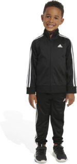 adidas boys Tricot Tracksuit Jacket Jogger Pant Set - Image 4
