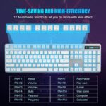 MageGee Mechanical Gaming Keyboard, Wired USB Adjustable Backlight Keyboard, New Mechanical Storm 100% Anti-ghosting Keyboards with Blue Switches for Windows PC/MAC Games (White) - Image 6