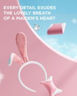 AutoFull C2 Gaming Chair,Ergonomic Wingless Cushion Computer Chair,PU Leather Racing Style Office Chair with Lumbar Support Pillow and Footrest,Pink - Image 4